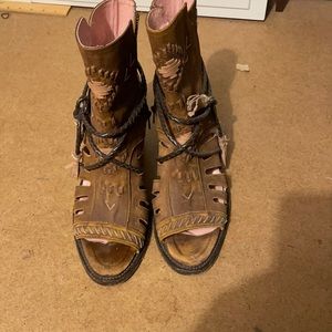 Miss Macie open toed booties. Size 10.